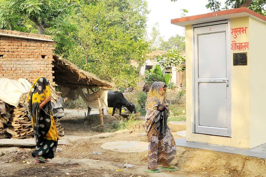 Individual household toilets in Uttar Pradesh, sponsored by Obeetee and constructed by Sulabh International