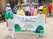 Sulabh International Swachhata Hi Seva 2026 rally at Mahavir Enclave, New Delhi, with students and residents carrying the campaign banner